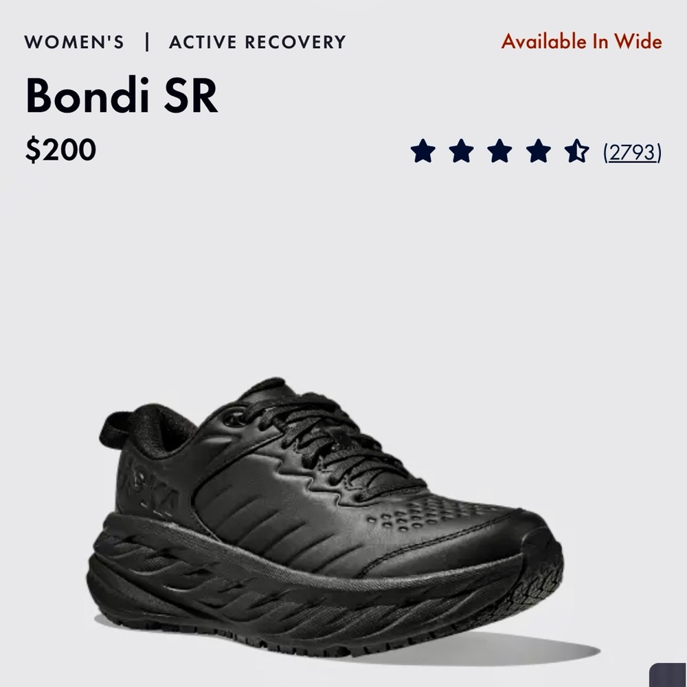 Hoka Bondi SR Women's Sneakers - Black